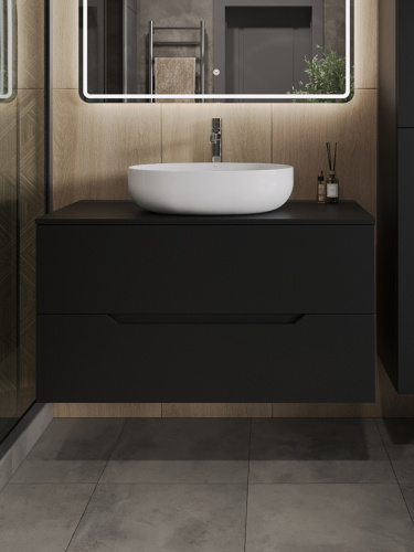 Тумба с раковиной Orange Line Li-100TubMDF+B05-520W 100,5х46х68 - фото 3
