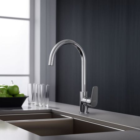 Смеситель для кухни Aquatek БЕТТА AQ1182CR на мойку хром