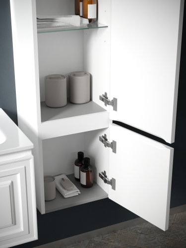 Шкаф-пенал Sancos Very PVR35RW 35х30х160 подвесной цвет белый - фото 4