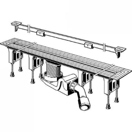 Душевой лоток Viega 704353 120х10 хром