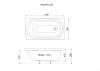 Ванна акриловая Тритон Ультра Щ0000017401 130х70 пристенная прямоугольная без ножек