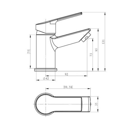 Смеситель Voda Rock RK26S на раковину хром