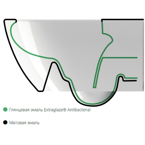 Чаша унитаза подвесная GSI Pura 881526_УЦ/4 цвет черный матовый без сиденья безободковая душевой смыв (неровность при окраске и уколы) - фото 3