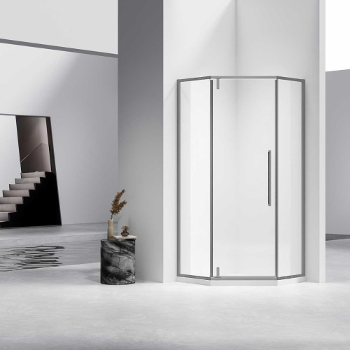 Душевой уголок Vincea Slim-N VSP-4SN900CLGM 90х90 стекло прозрачное профиль вороненая сталь