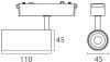 Трековый магнитный светильник Italline Kreator (Креатор) IT09-9017 black 4000K