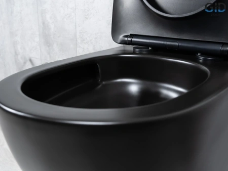 Унитаз подвесной Gid Tornado 62261Y черный матовый с сиденьем микролифт безободковый смыв торнадо