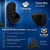Унитаз подвесной Taliente Amato AM25010 Nero черный с сиденьем безободковый смыв торнадо