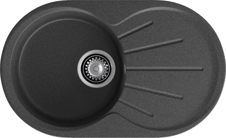 Кухонная мойка Granfest Rondo R-750L графит 75х46 цвет графит