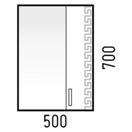 Зеркало-шкаф Corozo Олимп SD-00000695 50х70 подвесной цвет белый