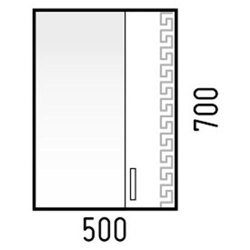 Зеркало-шкаф Corozo Олимп SD-00000695 50х15х70 подвесной цвет белый - фото 4
