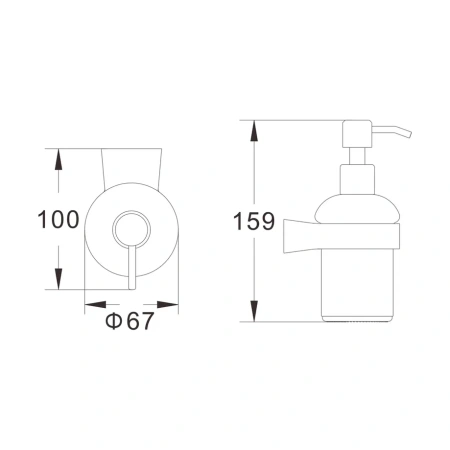 Дозатор для жидкого мыла Shevanik SG57H SG5744H