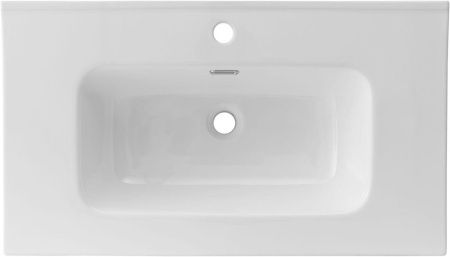 Раковина керамическая Aquanet Flat 00254364 80х50 полувстраиваемая цвет белый 1 отверстие под смеситель