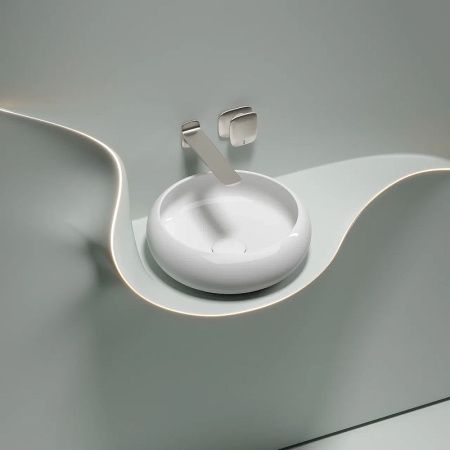 Раковина из сантехнического фарфора Ceramica Nova ELEMENT CN6050 40х40 накладная цвет белый без отверстий под смеситель