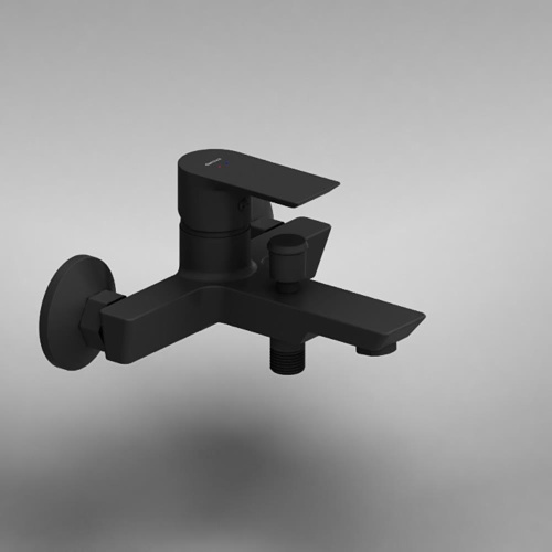 Смеситель для ванны и душа Damixa Apollo 471000300 настенный черный без термостата - фото 3