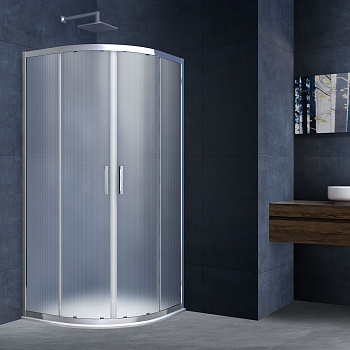 Душевой уголок Vincea Alpha VSQ-3AL900MT 90х90 стекло текстурное профиль хром глянцевый без поддона