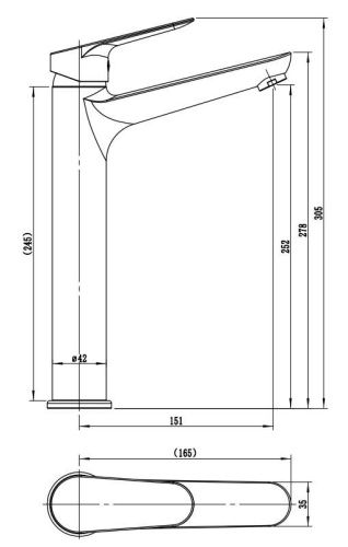 Смеситель Esko KZ25 на раковину хром - фото 3