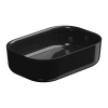 Раковина керамическая GSG Ceramic Design Hit! HILAVRE60002 60х40 накладная цвет черный без отверстий под смеситель