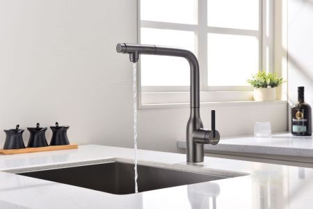 Смеситель для кухни Paulmark VIPER Vi213105-GM на мойку серый