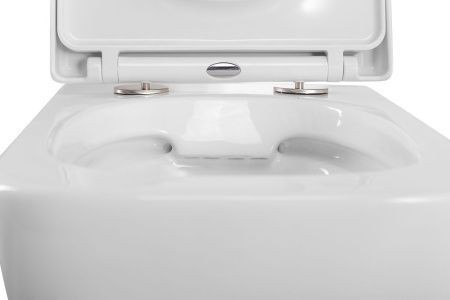 Унитаз подвесной Art&Max Maxima AM010CHR/AM2032SC белый с сиденьем микролифт каскадный смыв