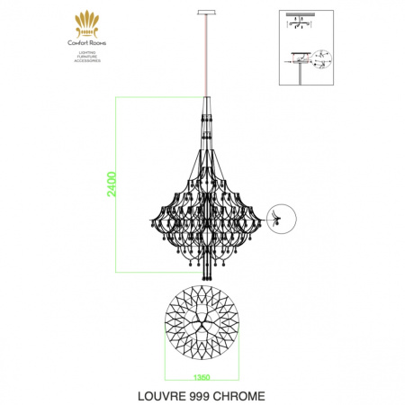 Светильник подвесной iLamp Louvre (Лоувре) 999 CR