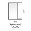 Зеркало-шкаф Corozo Лея SD-00001488 60х70 подвесной цвет белый