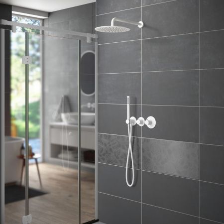 Душевая система Timo Saona SX-2359/16SM встраиваемая в стену цвет белый с термостатом