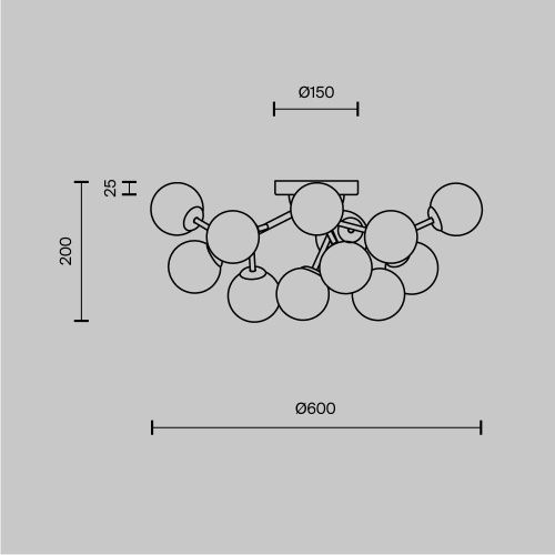 Светильник потолочный Maytoni Dallas MOD545CL-12BS - фото 2