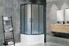 Душевой уголок Royal Bath BK RB90BK-C-BL-Practic 90х90 стекло рифленое профиль черный с поддоном