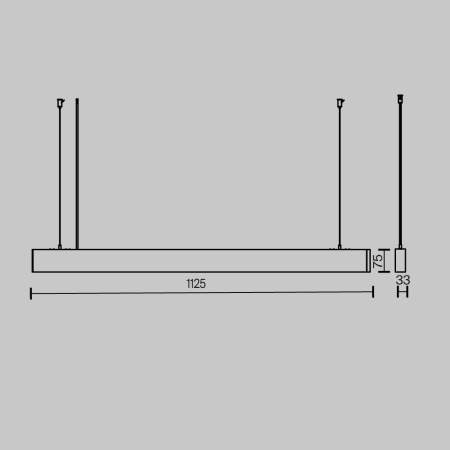 Светильник линейный Maytoni Basis (Базис) P051PL-36W2.7-6K-B