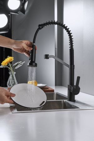 Смеситель для кухни Shevanik S963H на мойку черный