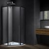 Душевой уголок Vincea Penta VSP-3P100CLB 100х100 стекло прозрачное профиль черный без поддона