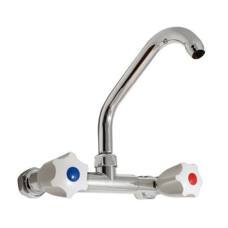 Смеситель для кухни Сантаком 100000с настенный хром