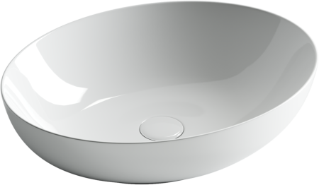 Раковина из сантехнического фарфора Ceramica Nova ELEMENT CN6017 50х40 накладная цвет белый без отверстий под смеситель
