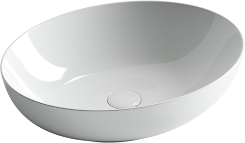 Раковина из сантехнического фарфора Ceramica Nova ELEMENT 52 см CN6017 накладная цвет белый - фото 2