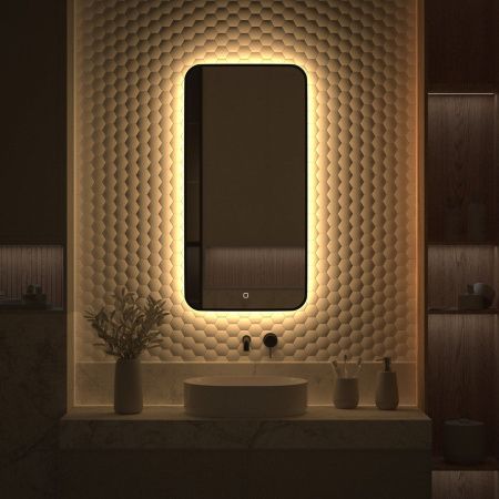 Зеркало с подсветкой Defesto AURA DF 2975S 50х100 подвесное