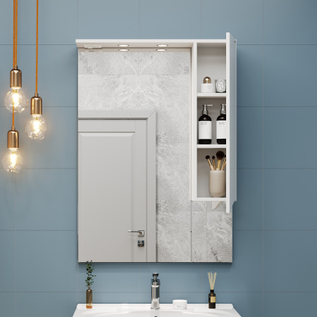 Зеркало-шкаф Onika Моника 207507 75х17х106 подвесной цвет белый