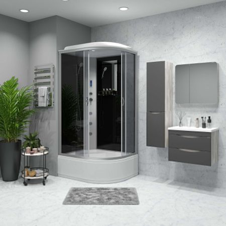 Душевая кабина Niagara Classic 25101434LF 120х80 асимметричная с крышей ориентация левая