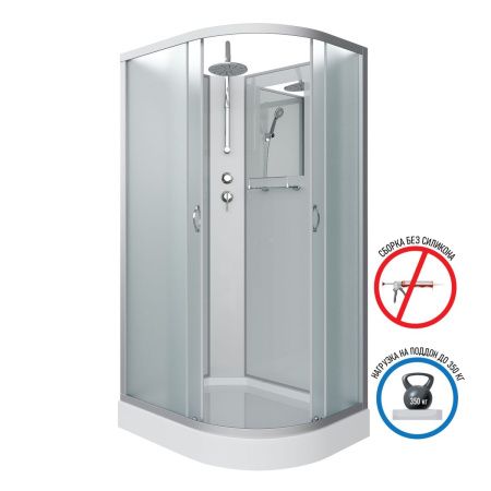 Душевая кабина Niagara Classic 33121423LBKT 120х80 асимметричная без крыши ориентация левая