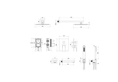 Душевая система Aquatek ЛИБРА AQ1673CR встраиваемая в стену цвет хром