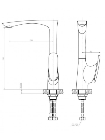 Смеситель для кухни WeltWasser 10000001990 на мойку хром