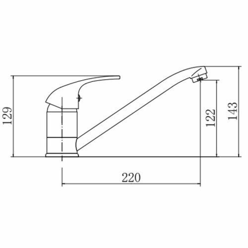 Смеситель для кухни Fashun A4203 на мойку хром - фото 3