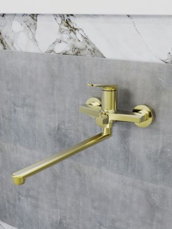 Смеситель для ванны Tokito KIN TOK-KIN-1015 настенный золото