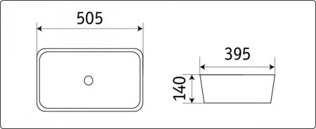 Раковина из санфаянса CeramaLux 78104MW 51х41 накладная цвет белый матовый
