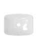 Раковина из сантехнического фарфора Teymi Solli T51245 51х39 полувстраиваемая цвет белый без отверстий под смеситель