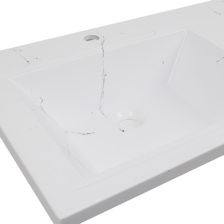 Раковина из искусственного камня Uperwood Марсал 291120410 120х50 над стиральной машиной цвет белый