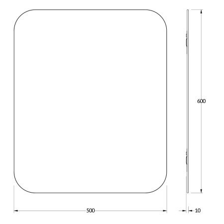Зеркало Evoform Primary BY 0126 50х60 подвесное