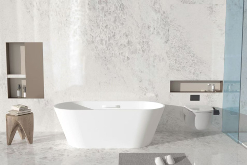 Ванна из искусственного камня Solid Surface Cezares COMFORT CZR-COMFORT-170-75-53-SSB-HND 170х75 отдельностоящая овальная - фото 4