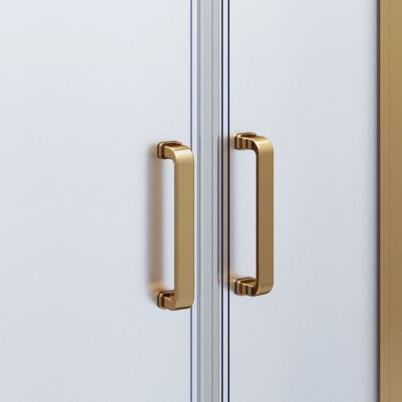 Душевой уголок Ambassador Royal 18015301 120х80 стекло с рисунком профиль золото без поддона