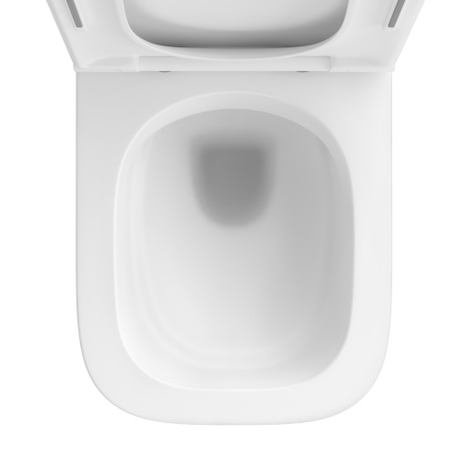 Унитаз подвесной Wellsee Pure BY Wellsee 182603001 белый матовый с сиденьем микролифт безободковый каскадный смыв - фото 3