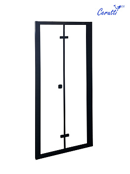 Душевая дверь Cerutti SPA BELLA D91B 90х195 стекло прозрачное профиль черный Душевая дверь Cerutti SPA BELLA D91B 90х195 стекло прозрачное профиль черный